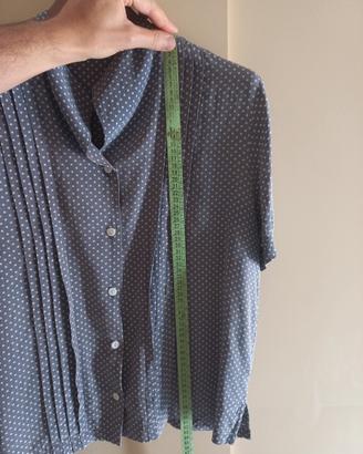 camicia manica corta 100% seta
