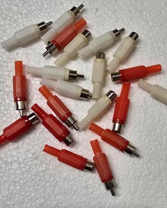 20 pz connettori rca 10maschi e 10 femmine