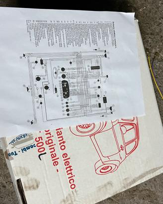 Impianto elettrico Fiat 500L d'epoca