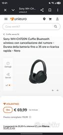 sony cuffie cancellazione del rumore 