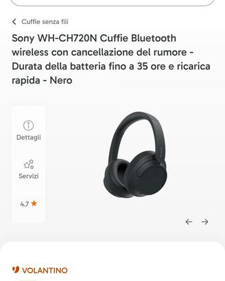 sony cuffie cancellazione del rumore 
