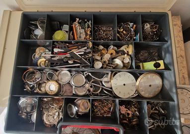 ricambi orologi vintage. tutta la valigetta