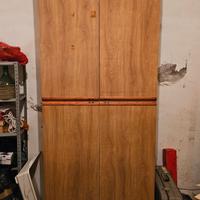 Armadio in legno vintage alto a 4 ante 