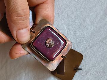 Bracciale artigianale in rame e smalto – Boutique