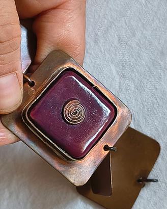 Bracciale artigianale in rame e smalto – Boutique