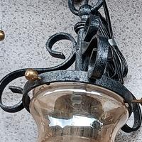 Lanterna Vintage in Ferro Battuto e Vetro Fumé – A