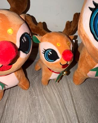 Collezionismo Set 3 Peluche Renna Natalizi– Nuovi