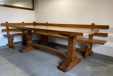 tavolo fratino artigianale e la sua panca