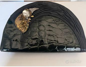 pochette donna Luigi Briglia pelle verniciata cocc