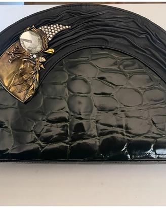 pochette donna Luigi Briglia pelle verniciata cocc