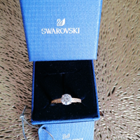 Anello Swarovski placcato oro giallo