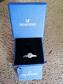 Anello Swarovski placcato oro giallo