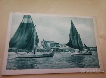 Cartolina d'epoca Riccione - viaggiata per Abbazia