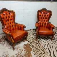 Coppia Poltrone chester chesterfield cuoio inglese