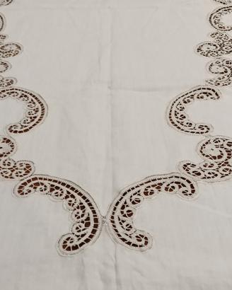 Tovaglia Puro Lino e Cantù Con 12  Tovaglioli 