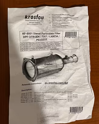 Filtro Antiparticolato FAP Lancia Phedra 2.2 JTD