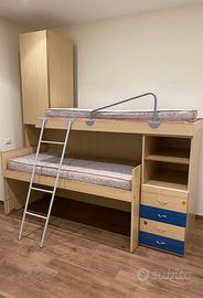 Letto a castello in legno