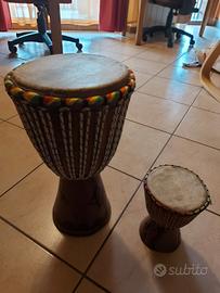djembe come nuovo grande e piccolo 