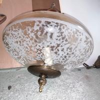 Lampadario anni 60 in vetro 