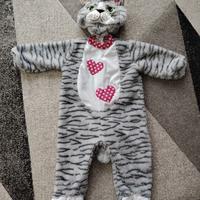 Costume gatta carnevale bimba 2 anni