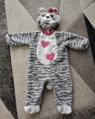 Costume gatta carnevale bimba 2 anni