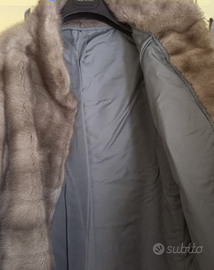 Elegante giacca bolero in visone selvaggio argenta