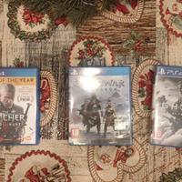 God of war ragnarök,The witcher3 e Ghost ps4