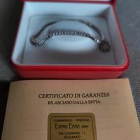 Braccialetto tennis in oro bianco e diamanti con c