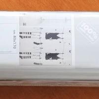 Set box doccia - tenda, tubo 80x170 ganci/anelli