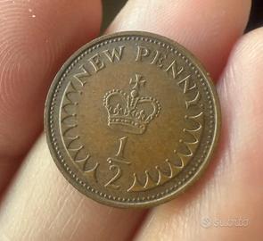 Moneta 1/2 New Penny 1971 - Regno Unito