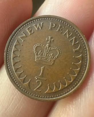 Moneta 1/2 New Penny 1971 - Regno Unito