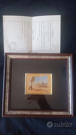 Quadro su foglio Oro Magnani Maria Rosa Certificat