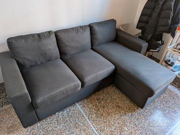 Divano 3 posti con pouf modulare