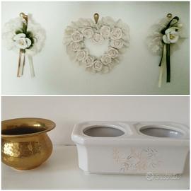 Ornamenti da parete in pasta di sale + 2 portavasi