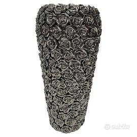 Vaso XX secolo in ottone e cristallo