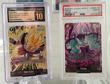 dragon ball fusion fb05-119 fb05-120 cgc psa