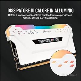 32GB RAM DDR4 Corsair Vengeance RGB PRO Bianche 