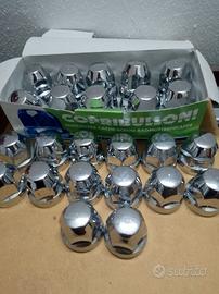 Copribulloni in plastica cromati