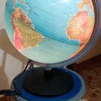 Lampada bajour mappamondo con carta geografica
