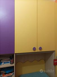 Armadio a ponte con 2 letti singoli
