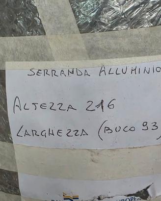 Tapparella in alluminio