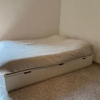 Letto IKEA NORDLI con cassetti, materasso a parte
