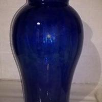 Vaso grande in vetro blu