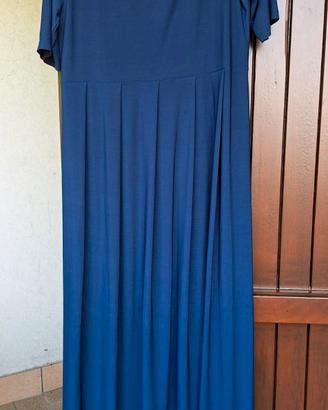 Vestito lungo tg 44-46 IT jersey blu navy