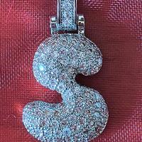 Pendente strass lettera S