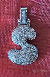 Pendente strass lettera S