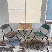 TAVOLO IN FERRO CON 2 SEDIE