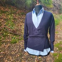 Maglia donna scaldacuore blu