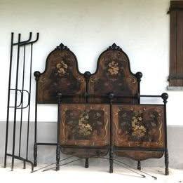 LETTO ANTICO IN FERRO BATTUTO stile arte povera