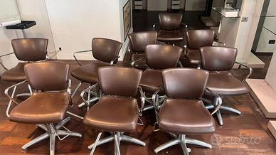 10 Poltrone Lavoro Parrucchiere con Pompa Idraulic